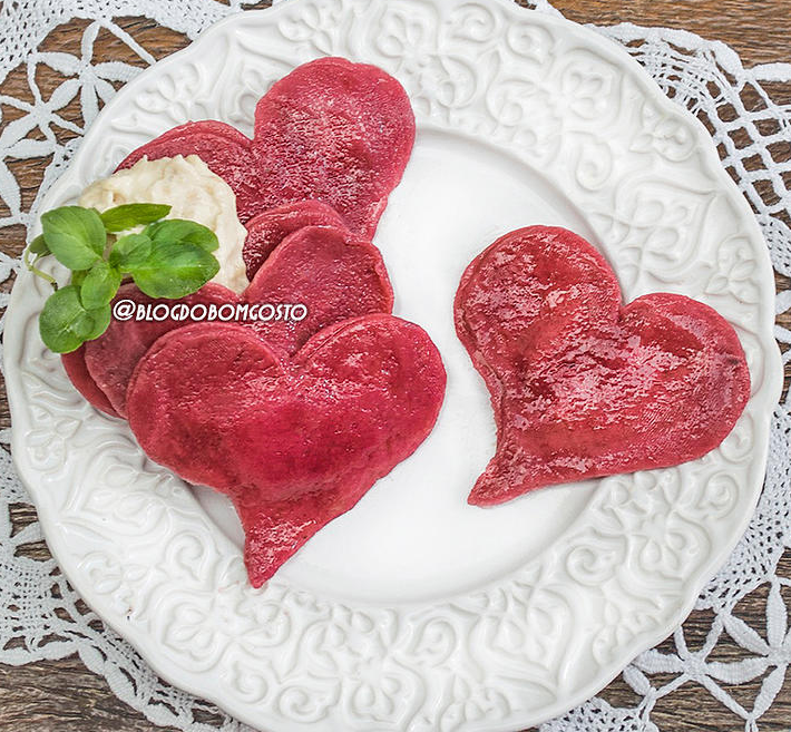 Ravioli Vermelho de Coração (especial Dia dos Namorados)