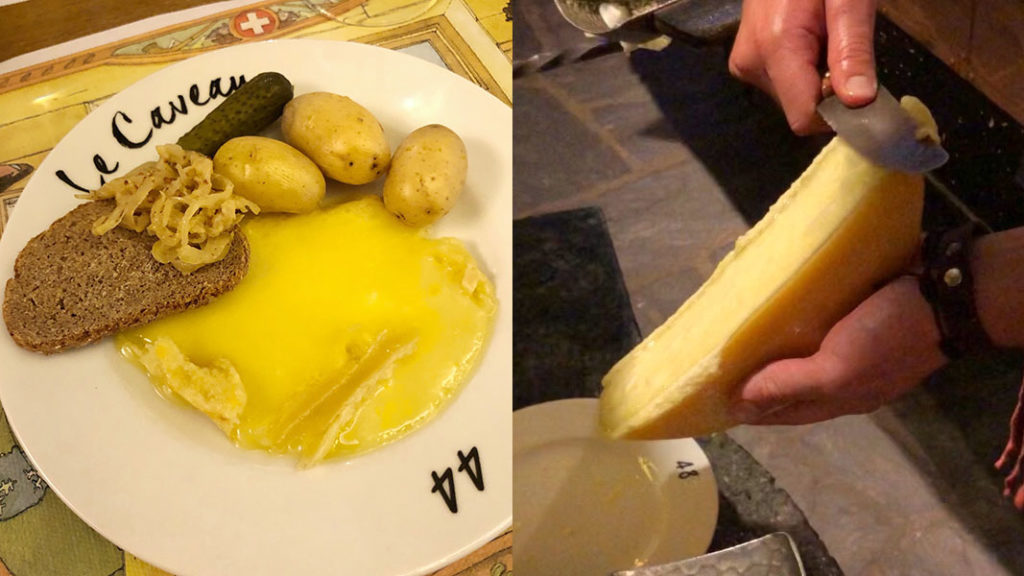 Raclette com Batatas do Le Caveau
