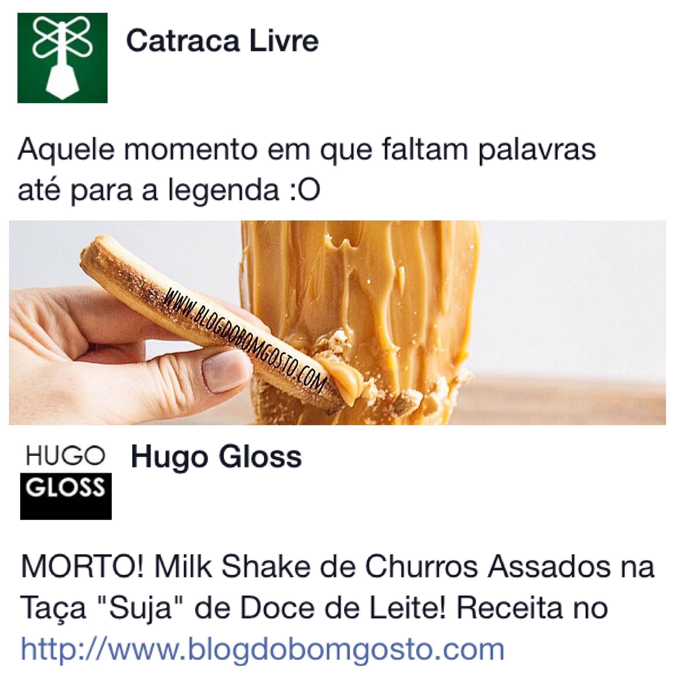 Hugo Gloss e Catraca Livre compartilham ‘Milk Shake de Churros’ do Bom Gosto