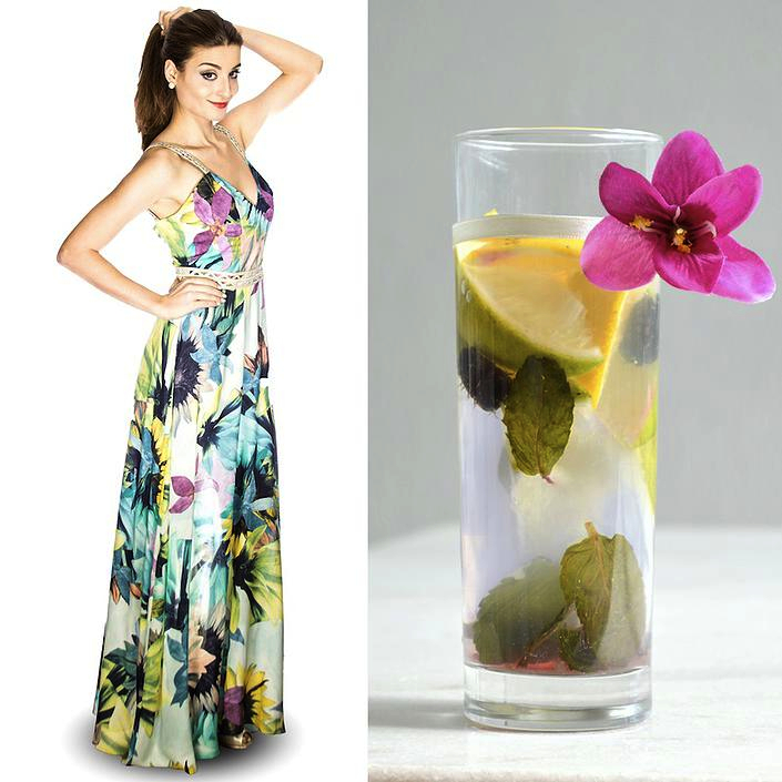 Fashion Food: Água Aromatizada x Vestido Floral