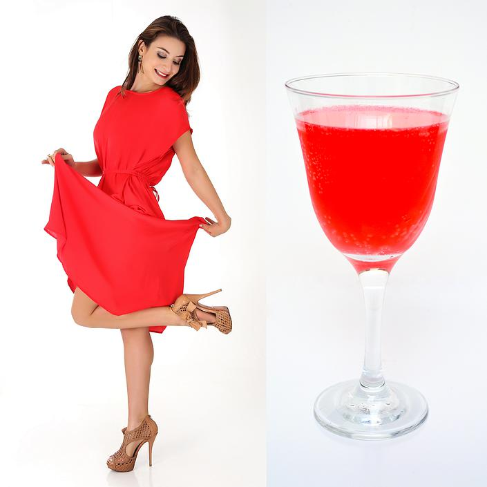 Fashion Food: Vestido longo X Drink Cranberry